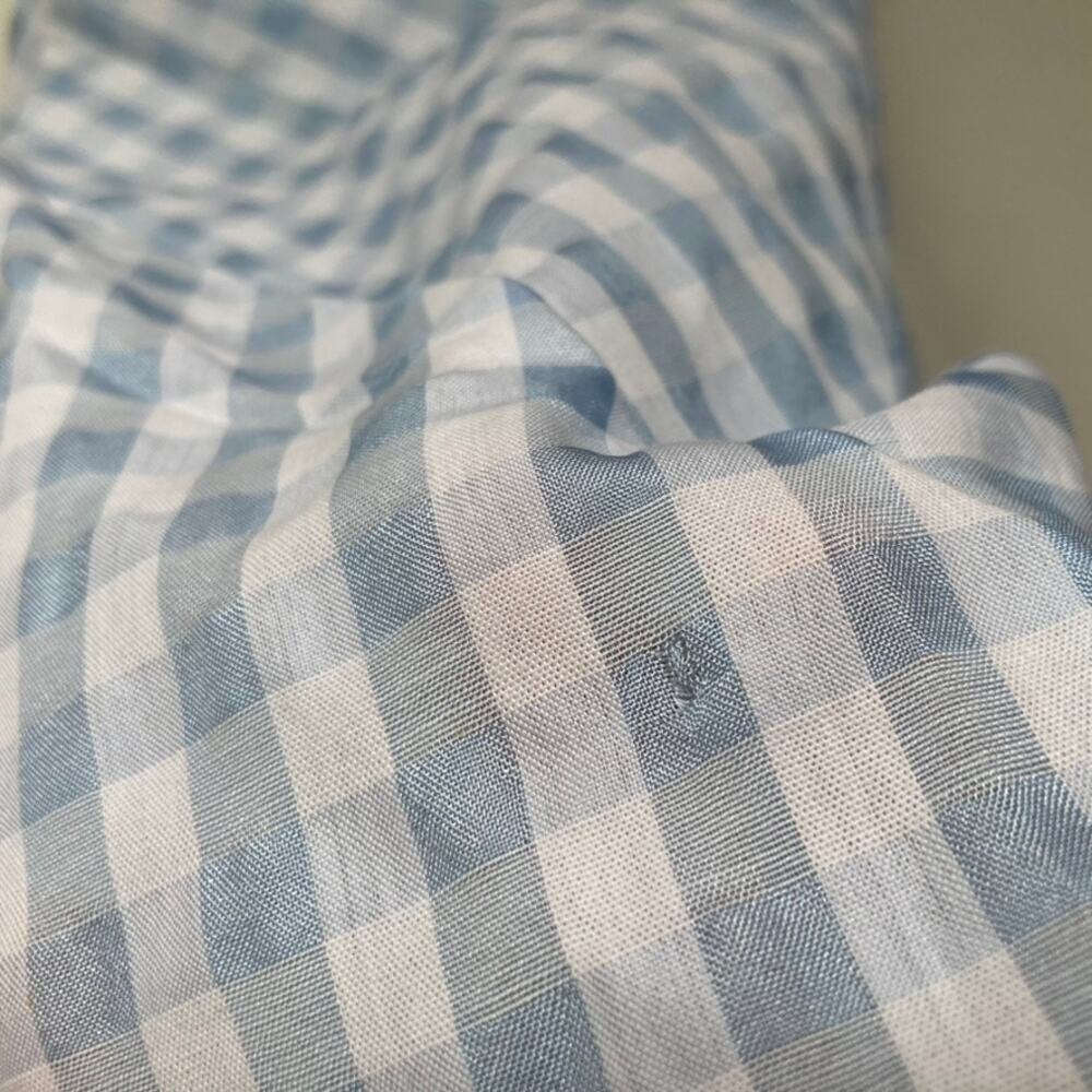 Madewell Button Back Tie Tee in Gingham - Glacier Blue - XL - Picture 5 of 6